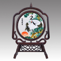 Room decorations double-sided embroidery Taiwan screen national gifts hand-made embroidery gifts to foreigners Su embroidery products