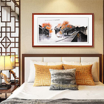 Suzhou pure hand embroidery painting Su embroidery finished hanging painting embroidery living room silk study decoration painting Chinese feng shui Township