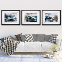 Suzhou Embroidery Living Room Painting Real Silk Restaurant Decoration Painting Embroidery Suembroidery Finished Product Hanging Painting Pure Artisanal River South water Township