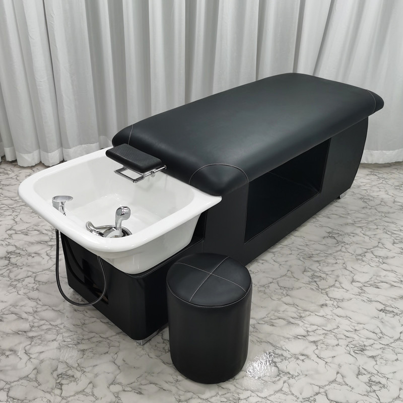 Beauty Beauty Fat Thai-style Hair Wash Bed Dresshop Special ceramic basin Full-trip Flush Bed with water heater one-piece new