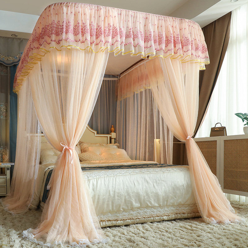 2022 new u-type rail mosquito nets 1 5m1 8 m track thickened encrypted U-shaped slide rail floor bracket home