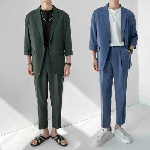 Трендовый комплект для отдыха, пиджак классического кроя, изысканный стиль, свободный крой