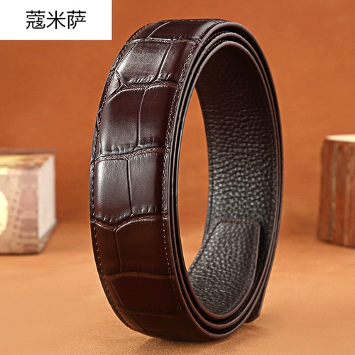 Бесплатная кожаная игольчатая пряжка для мужчин, не взяв на себя лидерство в ударе по талии по талии 3,4 крокодила. Автоматическая пряжка