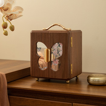 Wooden jewelry box storage box high-end exquisite 2025 new jewelry box wedding birthday gift