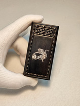 Zhang Shenglin Bamboo Cockroach Box sky-facing window old ebony inlaid with mother-of-pearl shells twelve zodiac animals larvae larvae