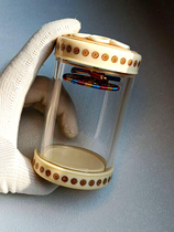 Yang Lianping a Shanghai-style insect tool master made a German melamine old gourd with bamboo nails inlaid on the top 60 seven-hole grasshopper calling jar.