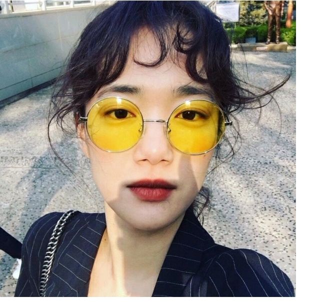 Huấn luyện viên thần tượng justin cùng một đoạn kính râm chuỗi nam nữ kính tròn nhỏ kính cận thị thủy tinh màu vàng trong suốt mắt kính