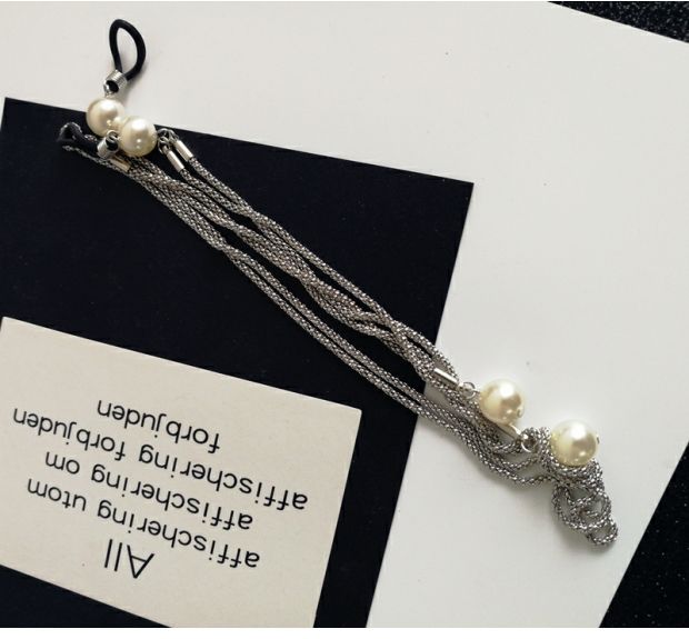 Chuỗi kính vàng và bạc chuỗi ngọc trai Chuỗi tuyết cận thị treo cổ chuỗi kính râm kính râm gọng kính cận nữ