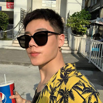 Mens retro box sunglasses Korean version of the tide big face thin travel driving driving Sun sunscreen polarized sun glasses women