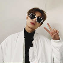 Chaoren Street shooting polarized sun glasses Korean version of toad mirror face small anti-ultraviolet sunshade driver driving sunglasses male