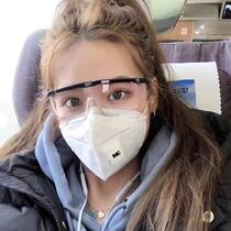 Big frame anti-droplet eye protection glasses female street trendy person personality Big Frame black cycling windshield windproof glasses frame male tide