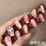 Наклейка для маникюра, мультяшные милые розовые наклейки для ногтей для ногтей