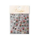 Наклейки для ногтей с розой в составе, трехмерные свежие клейкие накладные ногти, в цветочек