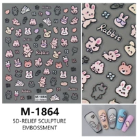 Светло-голубой M-1864 Розовый кролик