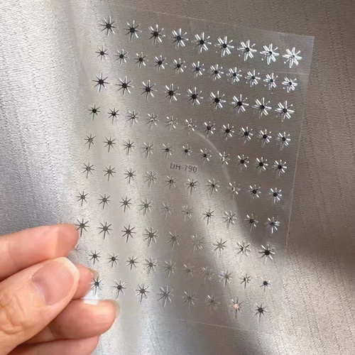 Наклейки для ногтей, серебряные накладные ногти, клейкая наклейка для ногтей, декор, популярно в интернете, 2 карат