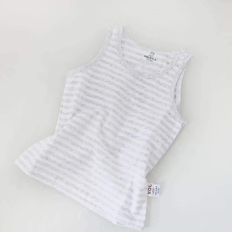 Tình yêu đẹp yi childrens mùa hè vest màu mỏng bông sọc mens áo và womens bông nhỏ đồ lót bé vest.