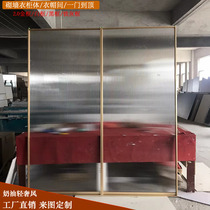 Customized extremely narrow tempered Changhong glass sliding door wardrobe partition sliding door sliding door wine cabinet flat opening wardrobe door