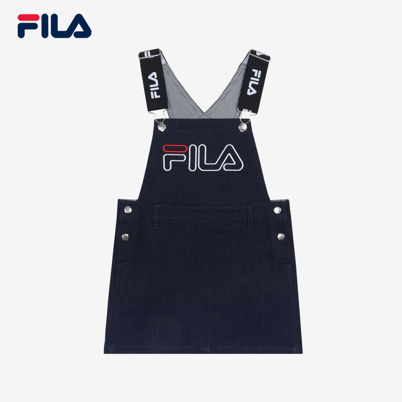 (Korean) Phila FILA Children's Fall/Winter 2021 Fashion Sports Girls Denim Slip Dress