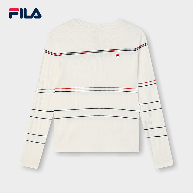 Sweater ແມ່ຍິງຢ່າງເປັນທາງການຂອງ FILA 2023 ລະດູຫນາວໃຫມ່ພື້ນຖານຄົນອັບເດດ: ຄົນອັບເດດ: turtleneck ຂະຫນາດນ້ອຍ sweater