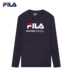 FILA Fila nữ dài T2018 mùa thu mới thể thao giản dị thư tròn cổ ấm áp áo thun dài tay nữ - Áo phông thể thao áo tanktop nam khoét nách sâu Áo phông thể thao