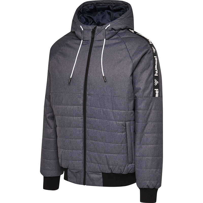 Hummel hornet quần áo cotton thể thao nam 203674 ấm áp không thấm nước gió cao cổ áo trùm đầu thể thao nam - Quần áo độn bông thể thao áo khoác lông vũ nam