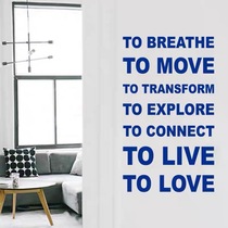 ins to change to love inspirational English decorative stickers clothing store glass door window anti-collision cultural wall stickers