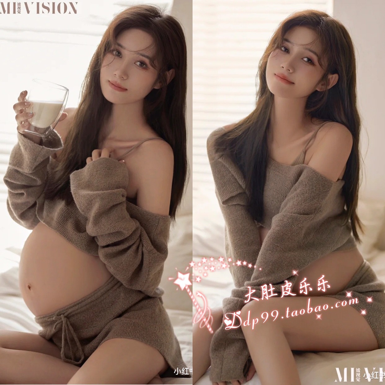 966 Pregnant women take pictures and clothes to rent new film building knitting welcoming home pictures to write real clothes