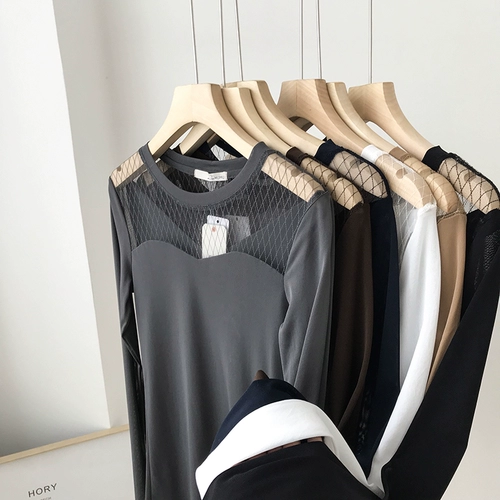 Лонгслив, футболка, 2019, в корейском стиле, городской стиль