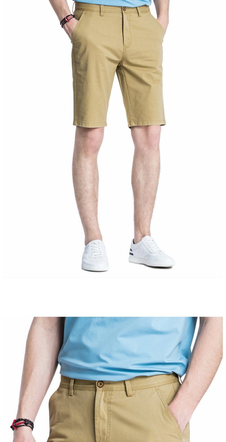 Quần áo nam lạc đà mùa hè cotton mới năm quần thanh niên eo giữa màu rắn quần short nam giản dị - Quần short quần áo thể thao nam