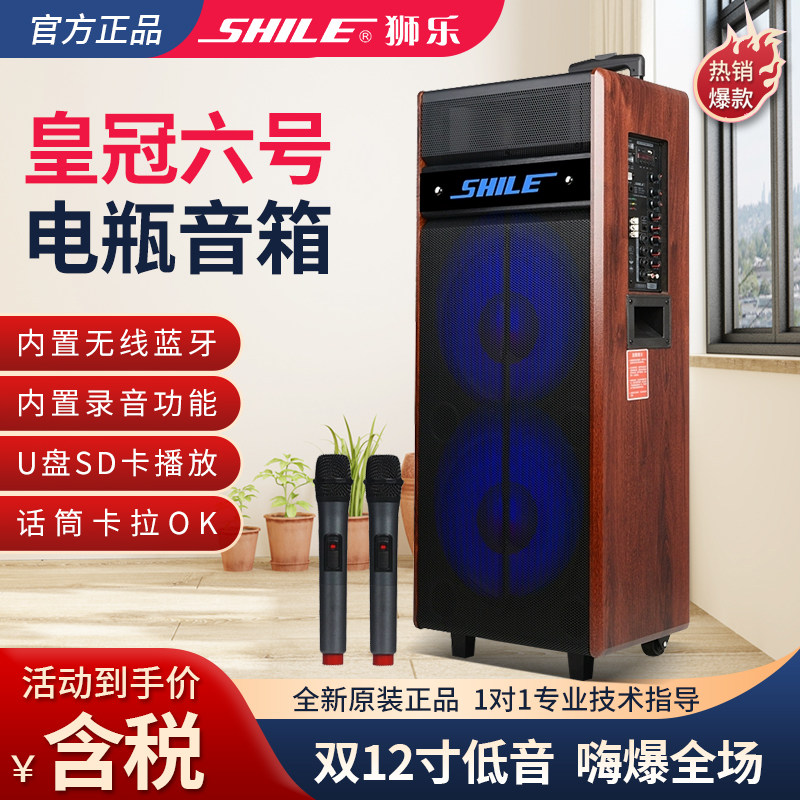 Lion Music Crown 6th 12 Inch Mobile Lalever Speaker Outdoor Bluetooth Square Dance Radio Microphone K Song Acoustics