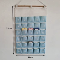 Синяя сумка для карт без принта с 30 карманами.