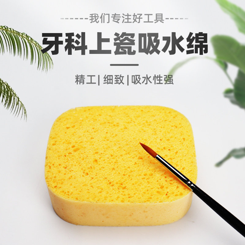 牙科吸水棉牙科上釉上瓷吸水海绵烤瓷堆瓷捋笔尖义齿技工上瓷工具