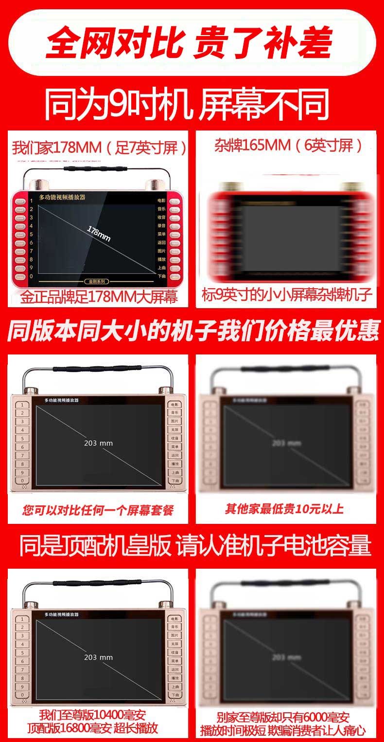 củ phát wifi 3g Kim Jung D9 xem máy ông già 13 inch Máy hát HD đa chức năng vuông nhảy máy nghe nhạc video màn hình lớn sạc pin truyền hình cổ điển kể chuyện đi bộ cầm tay TV nhỏ - Trình phát TV thông minh modem wifi viettel
