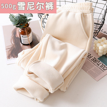 Chenille Padded cashmere daddy pants autumn and winter womens new plus velvet 500g casual radish display thin pants children