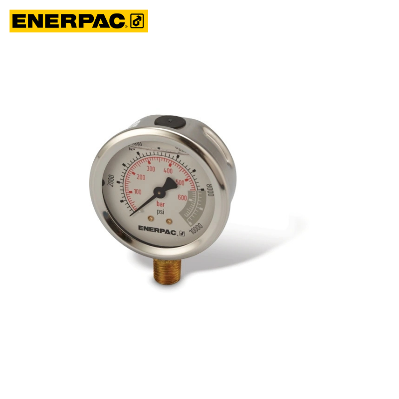 American ENERPAC hydraulic pressure gauge G2535LM Lower installation of glycerine filling up to 10000 psi