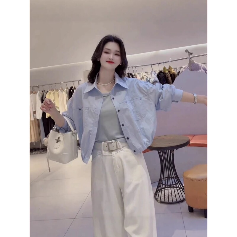 Korean Style Short Design Sun Protection Shirt for Women 2026 Spring and Summer New Fashion Super Nice Thin Shirt Cardigan