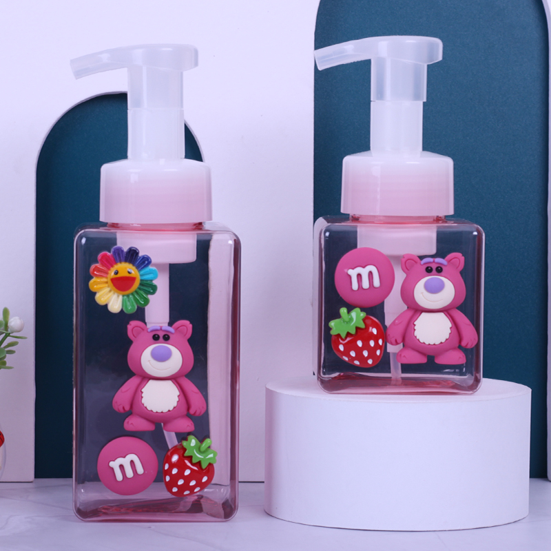 Cartoon Cute Sparkling Bottle by pressure Foaming Bottle Wash of Foam Wash Shampoo Portable Mousse Split Bottle