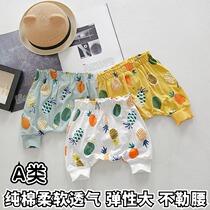 Baby shorts childrens 2021 new foreign style bread pants boys Harem pants large PP pants summer five-point pants tide