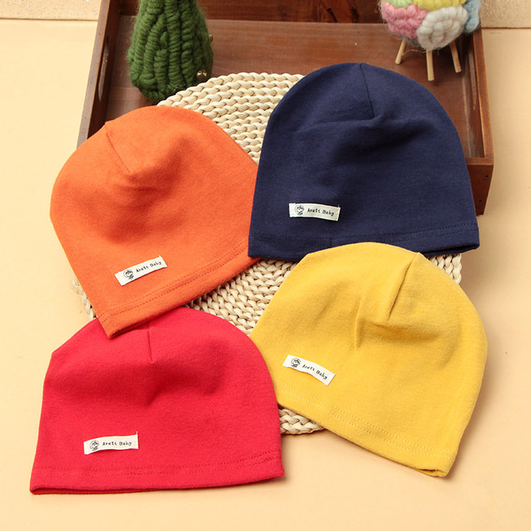 Baby Hats Spring Autumn Thin 0-3 months 6 Pure cotton Winter girls Men's new week birthday out of new wave