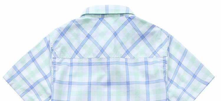Balla Balla Boys Summer 2019 Mới Cotton Áo sơ mi ngắn tay Big Boy Kẻ sọc Ve áo mỏng - Áo sơ mi áo bé trai