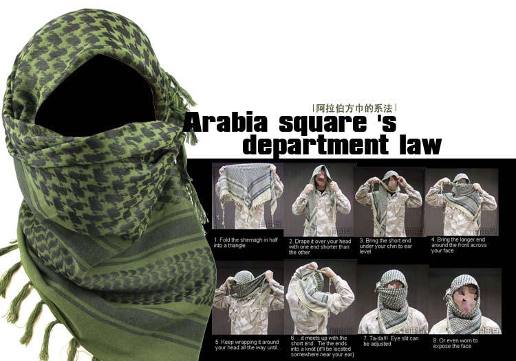 Chính hãng mùa xuân và mùa thu Arab khăn vuông ngoài trời bông khăn choàng hoang dã khăn khăn trùm đầu đi chơi thiết bị khăn ống đa năng adidas