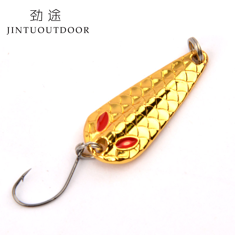 Jintu Ma Kou sequins Luya Blue wing Luya bait small white bar 1 5 2 5 3 5 grams Gold silver