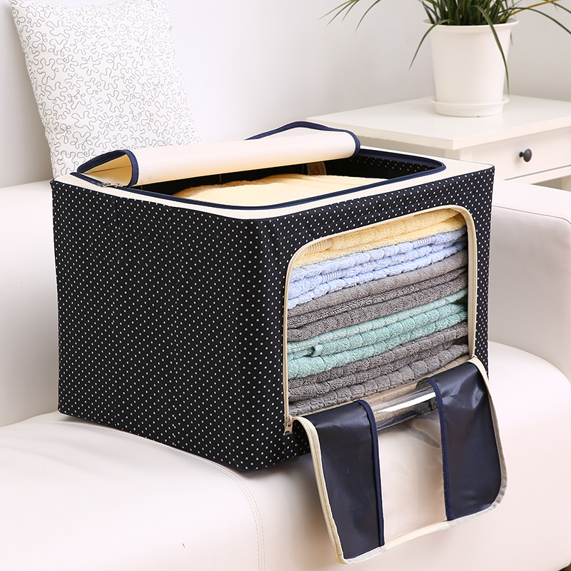 Clothes Storage Box Oxford Fabric Finishing Box Cloth Art Storage Box Wardrobe Containing Box Cotton Quilts Cashier Bag-Taobao