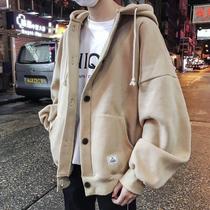 Autumn sweater cardigan winter boys coat clothes junior high school students Korean tail single foreign trade original single cut Mark Clearance