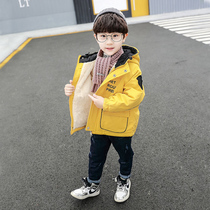 2021 Winter boys plus velvet xiao mian yi Children Baby 1 two 3 san four or five 6 seven-and-a-half-year-old little boy cotton-padded jacket 8