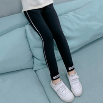 Girls plus velvet leggings 6 children autumn and winter nv bao bao san 4 five or six 7 eight 9 year-old little girl Western style leisure