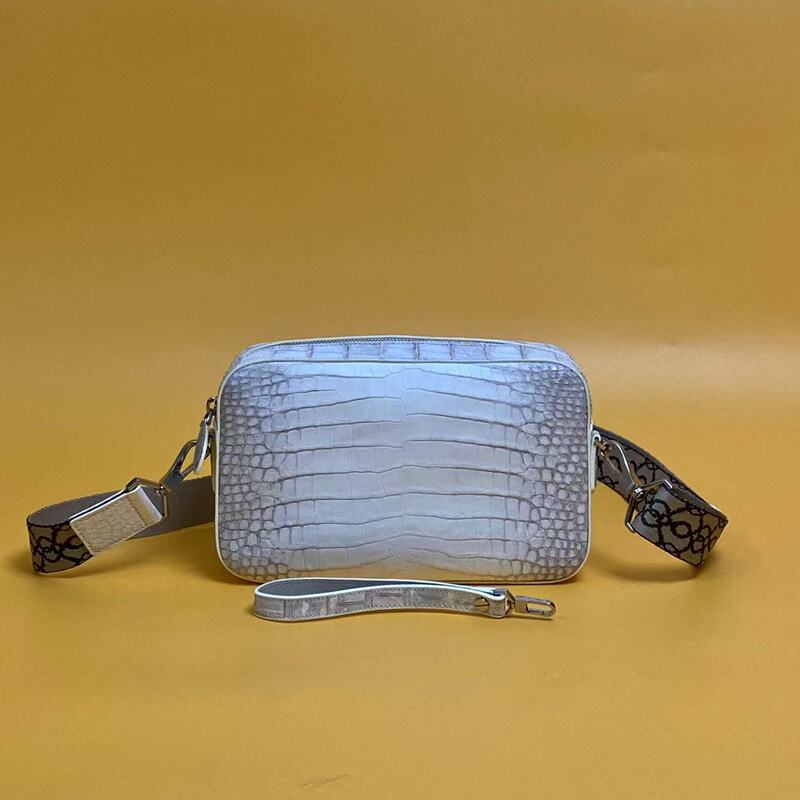 High-End Himalayan Crocodile Leather Hand-Rubbed Crossbody Messenger Bag, Casual, Trendy, Fashionable and Versatile Men's Bag, Shoulder Bag High-End Himalayan Crocodile Leather Hand-Rubbed Crossbody Messenger Bag, Casual, Trendy, Fashionable and Versatile Men's Bag, Shoulder Bag