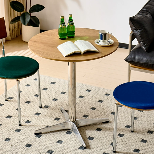 Маленький круглый стол в средневековом стиле для дома, маленькой квартиры, антикварный обеденный стол и стулья, кремовый стиль, стол для переговоров в кафе, журнальный столик на балконе