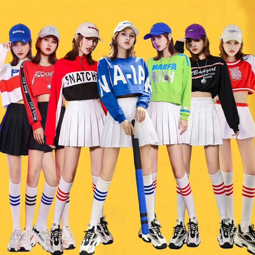 Черлидинг костюмы для женщин танцую одежду Джазовую танцевальную одежду современную танцевальную сцену.