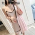 Womens đồ ngủ sexy womens mùa hè băng mỏng lụa cáp treo đồ ngủ Hàn Quốc phiên bản của mùa xuân lớn và mùa thu dài tay hai mảnh phù hợp. 